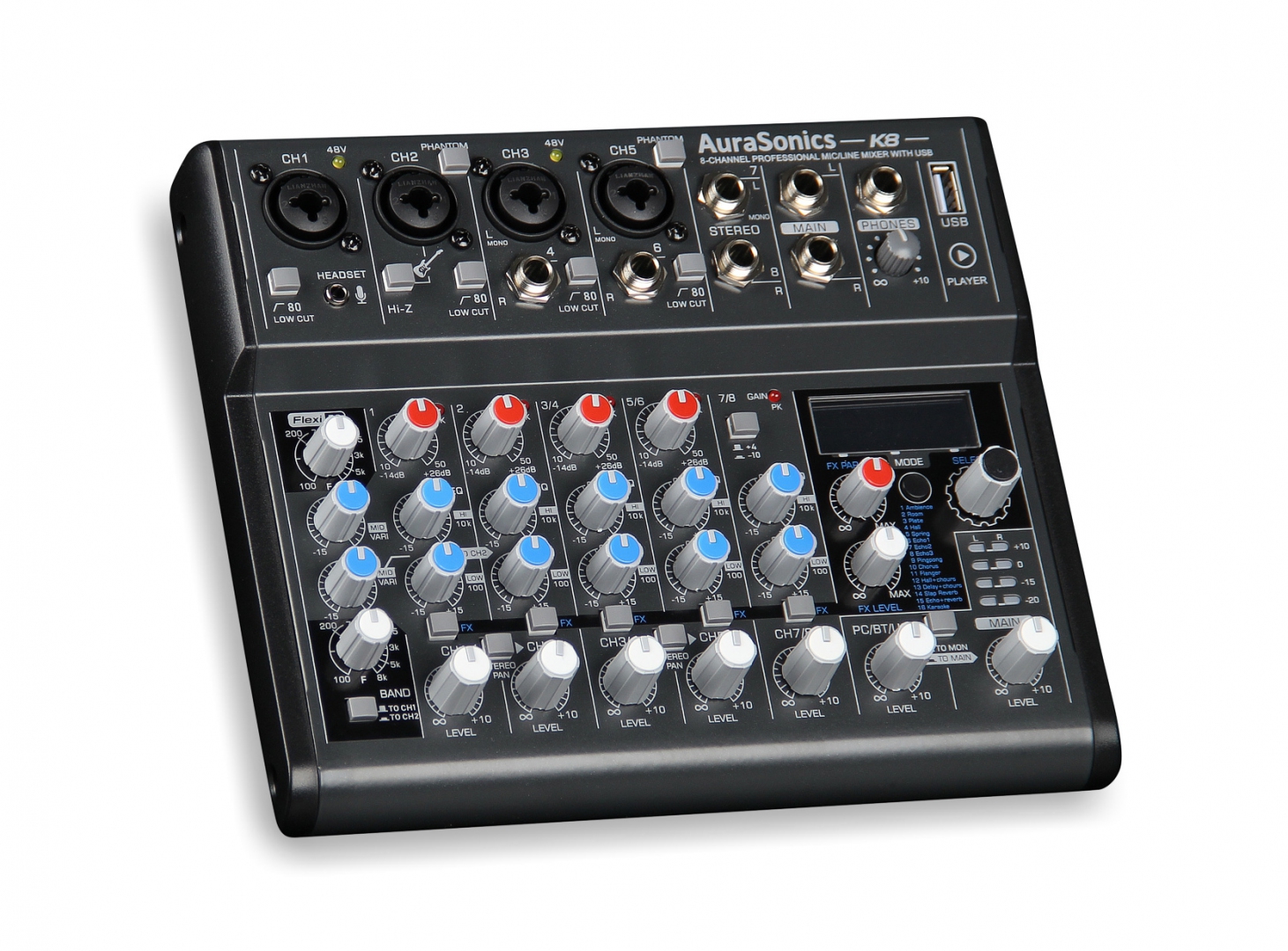 AuraSonics K8 компактный микшерный пульт в Нерюнгрях
