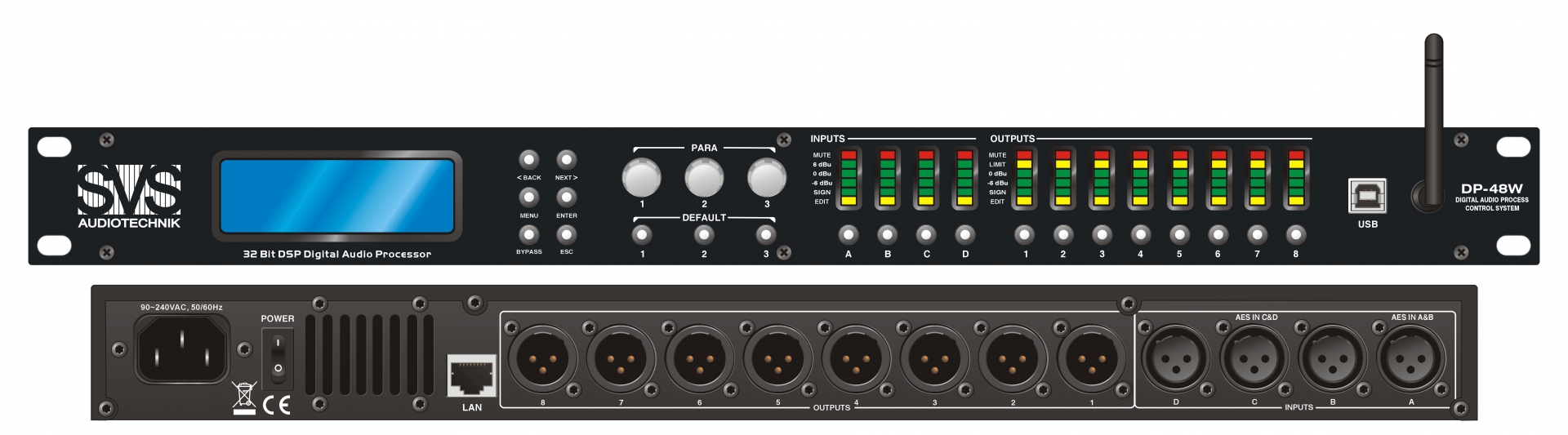 SVS Audiotechnik DP-48W Цифровой процессор: 4 входа 8 выходов в Нерюнгрях